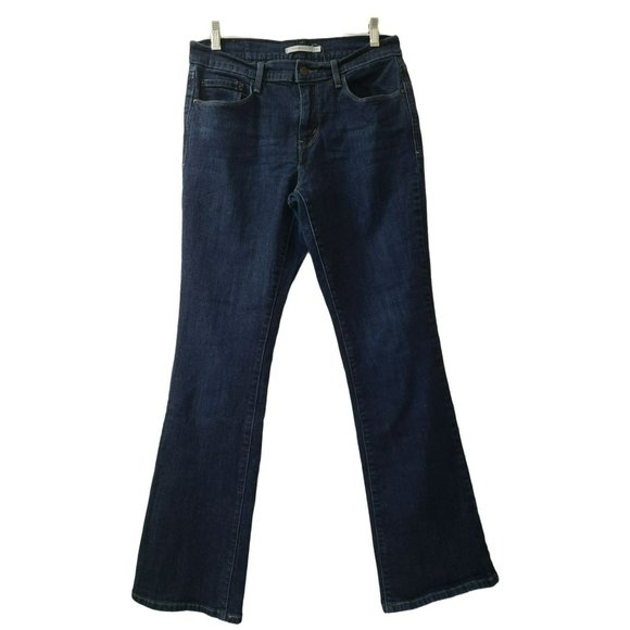 Levi's 515 Boot Cut Jeans, Size 8, Dark Wash, Stretch, 30" inseam, EUC - Picture 1 of 10
